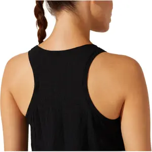 Top crop senza maniche da donna Asics Logo Jacquard image-3