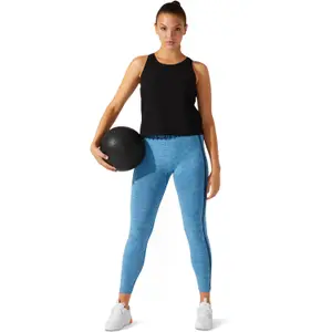 Top crop senza maniche da donna Asics Logo Jacquard image-6