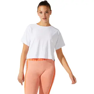 Camiseta de tirantes para mujer Asics Cropped Logo Jacquard image-0