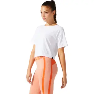 Camiseta de tirantes para mujer Asics Cropped Logo Jacquard image-3