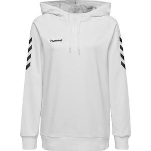 203510-9001-felpa-donna-con-cappuccio-hummel-hmlgo-cotton-bianco
