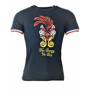 Rugby-T-Shirt Religion Rugby tribal French rooster image-0