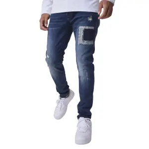 Skinny-Jeans mit Patchwork-Passe Project X Paris image-0