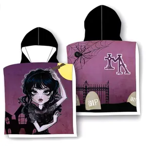 8435631344766-serviette-fille-20th-century-fox-gothic-girl-violet-noir-55x100-cm