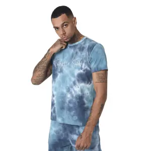 Tie &amp; Dye T-shirt met basislogoborduursel op de borst Project X Paris image-0
