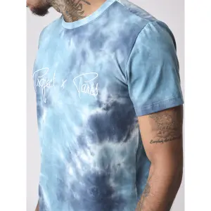 Tie &amp; Dye T-shirt met basislogoborduursel op de borst Project X Paris image-2