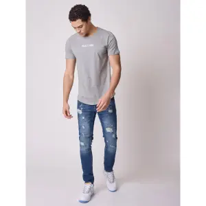 Basic-T-Shirt mit gesticktem Logo Project X Paris image-1