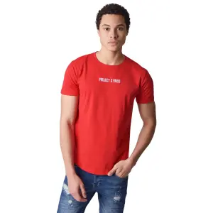 Basic T-shirt met geborduurd logo Project X Paris image-0