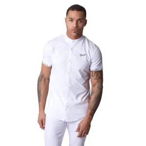Basic short-sleeved shirt with mao collar Project X Paris image-0