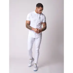 Basic short-sleeved shirt with mao collar Project X Paris image-1