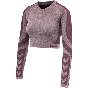 Dames-T-shirt met lange mouwen Hummel hmlkady seamless image-1