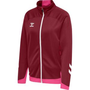211854-3584-veste-zippee-femme-hummel-hml-lead-poly-rouge-bordeaux