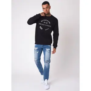 Sweatshirt mit schillerndem Logo-Relief Project X Paris image-1