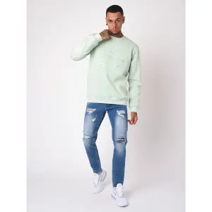 Sweatshirt mit schillerndem Logo-Relief Project X Paris image-1