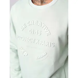 Sweatshirt mit schillerndem Logo-Relief Project X Paris image-4
