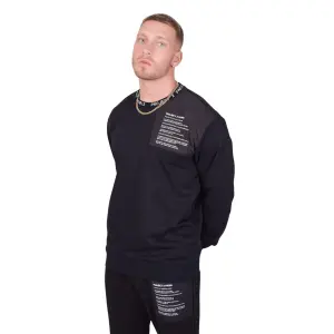 Rundhals-Sweatshirt mit Passe und Textnachricht Project X Paris image-0