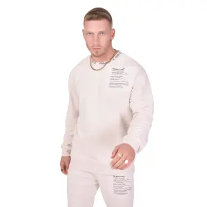 Rundhals-Sweatshirt mit Passe und Textnachricht Project X Paris image-0
