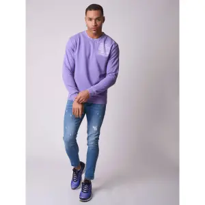 Sweater met ronde hals, juk en tekst Project X Paris image-1