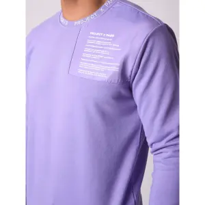 Sweater met ronde hals, juk en tekst Project X Paris image-4