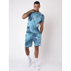 Korte broek met basislogoborduursel Project X Paris tie & dye image-1