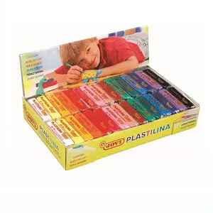 Display of 30 assorted modeling clay blocks 50gr Jovi image-1