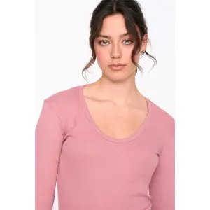 T-shirt de manga comprida feminina 24 Colours image-3