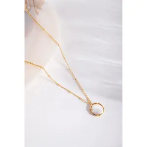 Necklace with Abstract Pendant Women 24 Colours image-1