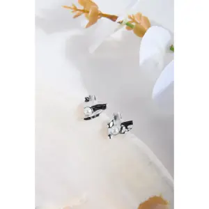 Abstract Earrings Embellished with Decorative Beads Women's 24 Colours image-1