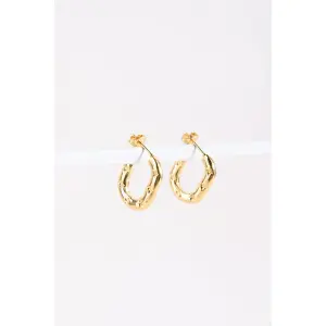 Textured Hoop Earrings Women 24 Colours image-1