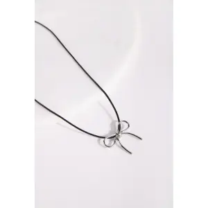 Metallic Knot Pendant Necklace Women 24 Colours image-2
