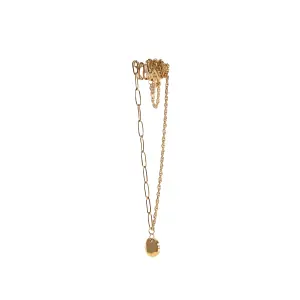 Collier chaîne en maillons allongés et pendentif soleil femme 24 Colours image-0