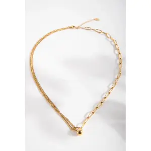 Women's Elongated Link Chain Necklace 24 Colours image-1