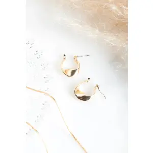 Boucles d'oreilles créoles dorées femme 24 Colours image-1