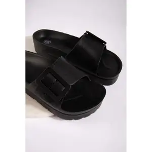 Women’s Synthetic Wedge Mules 24 Colours image-2