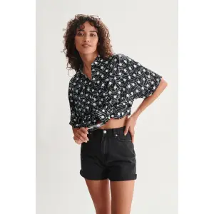 Oversized Printed Shirt Women 24 Colours image-2