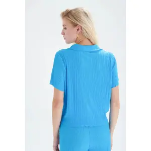 Pleated Shirt Women's 24 Colours image-1