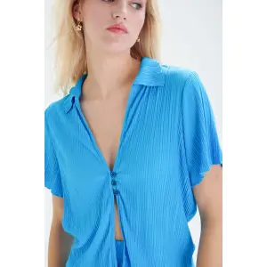 Pleated Shirt Women's 24 Colours image-2