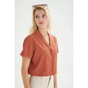 Women's Revere Collar Shirt 24 Colours image-2