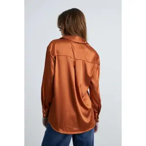 Women's satin shirt 24 Colours image-1
