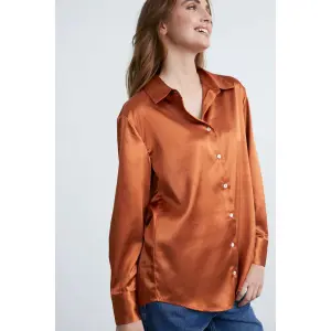 Women's satin shirt 24 Colours image-2