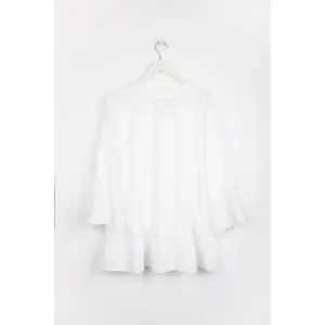 Ruffled Blouse with High Collar Women 24 Colours image-1