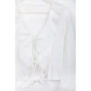 Frilled Blouse with Knots Women 24 Colours image-2