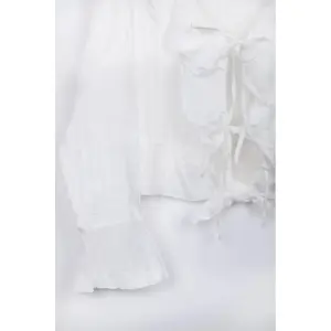 Frilled Blouse with Knots Women 24 Colours image-3