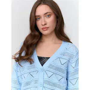 Women's openwork patterned cardigan 24 Colours image-3
