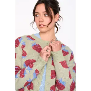 Strawberry Motif Cardigan Ladies 24 Colours image-2