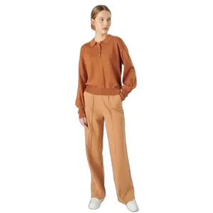 Classic Plain Pattern Straight Cut Trousers Women 24 Colours image-0