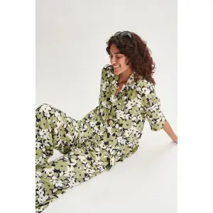 Blommönstrade lätta byxor dam 24 Colours image-4