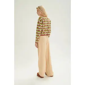 Flättskurna Byxor Enfärgad Dam 24 Colours image-1