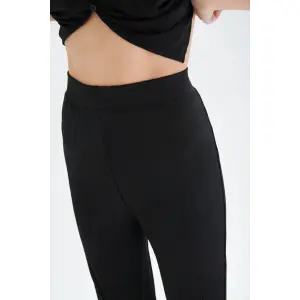 Pantalon évasé en maille côtelée femme 24 Colours image-3