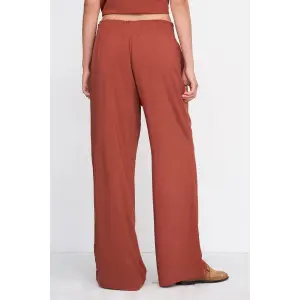 Women’s Wide Leg Linen Blend Trousers 24 Colours image-2